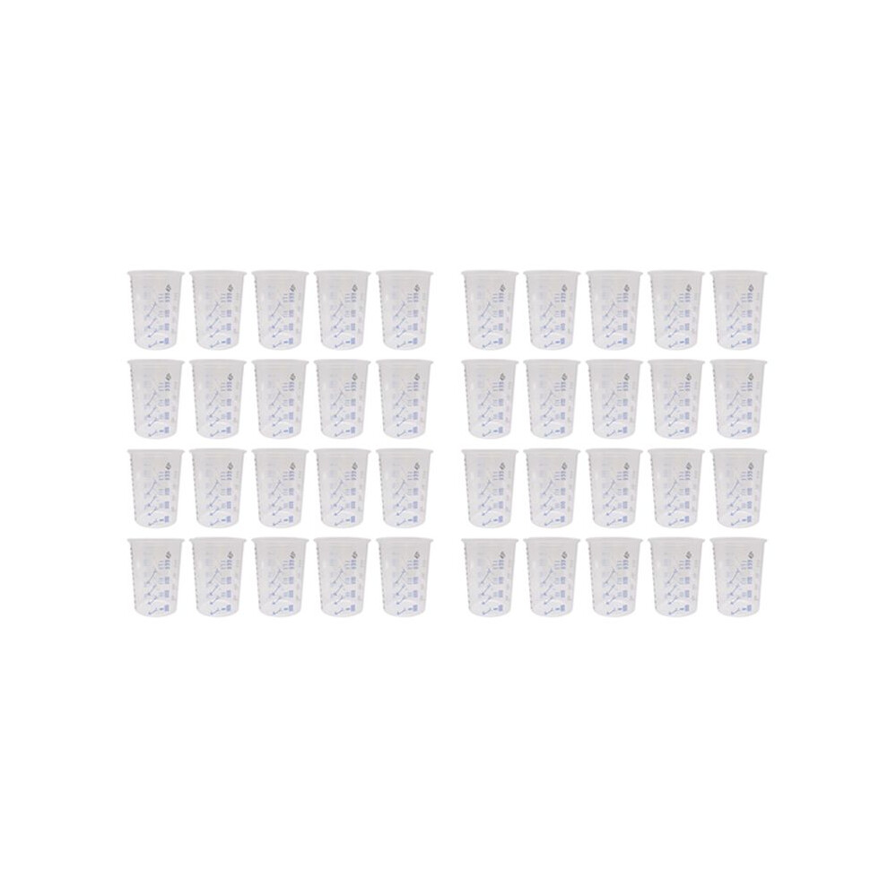 40Pcs Plastic Disposable Paint Mixing Cup Measurements Cups For Resin Epoxy Pour 600Ml 4712166942822