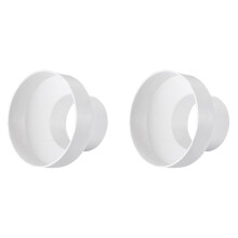 2X Ventilatie Pijp Reducer Adapter Pijp Luchtkanaal Adapter Pijp Connector voor Inline Ventilatie Systeem (110-100mm)