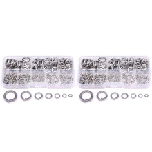 Spring Lock Washer,304 Stainless Steel Spring Lock Washer Assortment Set (820-Pcs,8-Size)