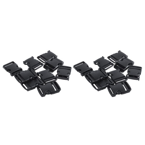20X Hard Plastic Strap Band Belt Side Release Buckle 3cm Width Black 1