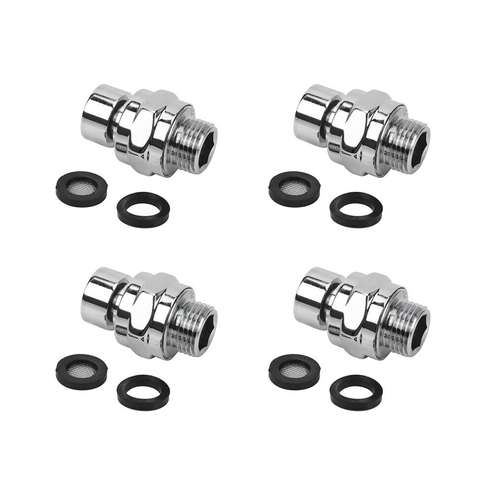 4X Brass Chrome Joint Shower Arm Angle Adjustable Swivel Adapter 4713418347693