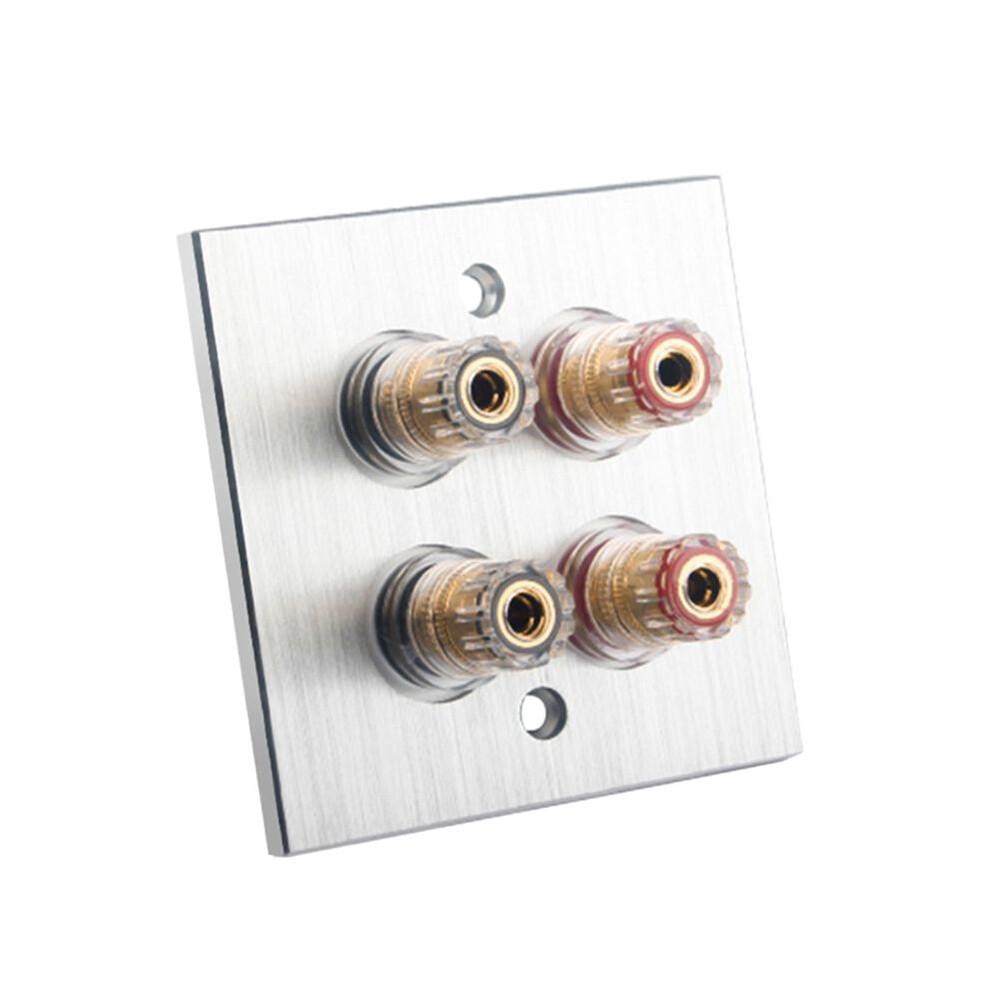 Connector Banana Wall Plate Banana Plug Binding Post Wall Plate For Home Theater( Banana Plug Binding Post) Gold 6031498440294