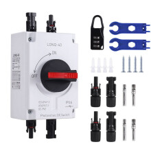 Solar Combiner Box, 1200V 32A 4P Waterproof Insulated Professional Power Solar PV Quick Disconnect