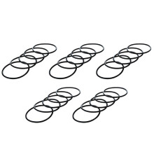 25Pcs 66mm x 60mm x 3mm Mechanical Black Rubber O Ring Oil Seal Gaskets
