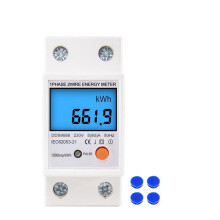 230V AC Rail Din Monophasé RéInitialisation ZéRo Compteur D'éNergie KWh Tension Courant Consommation Compteur WattmèTre