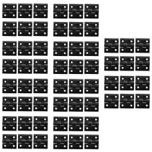 60x Bisagra de Puerta de Gabinete de Muebles de Aluminio Negro 50 mm x 50 mm