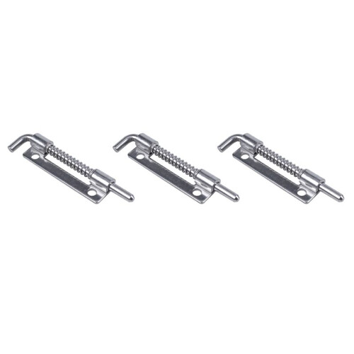3X Hardware Spring Loaded Metal Security  Bolt  3.5 inch Long Silver Tone