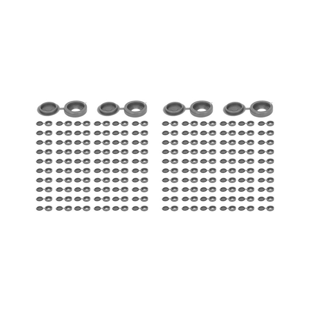 Photos - Nail / Screw / Fastener 400 Pcs Screw Cap Plastic Hinged Screw Covers Screw Cover Caps Snap- Replacement Screw Decorative Covers (Grey)