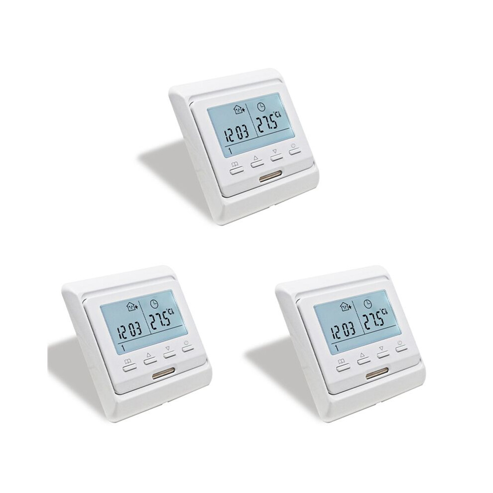 3X 16A 230V Lcd Programmable Warm Floor Heating Room Thermostat Thermoregulator Temperature Controller Manual Mechanical 4711174221820