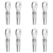 8 Stücke Marine Grade 316 Edelstahl Swageless Augen Terminal Draht Kabel Seil Diy Fittingtakelwerk Hardware Geländer Kit