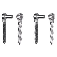 2X Stainless Steel Wood Threaded Bolt Hinge Wooden Fence Gate Bolt Post Farm Gate Hardware Accessories