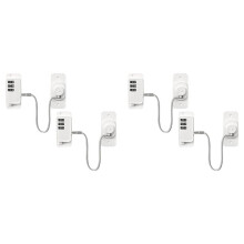 Kylskåpslåskombination 4-Pack Kylskåpslås för Barn Självhäftande Fryslås Barnsäkert Kylskåpslås