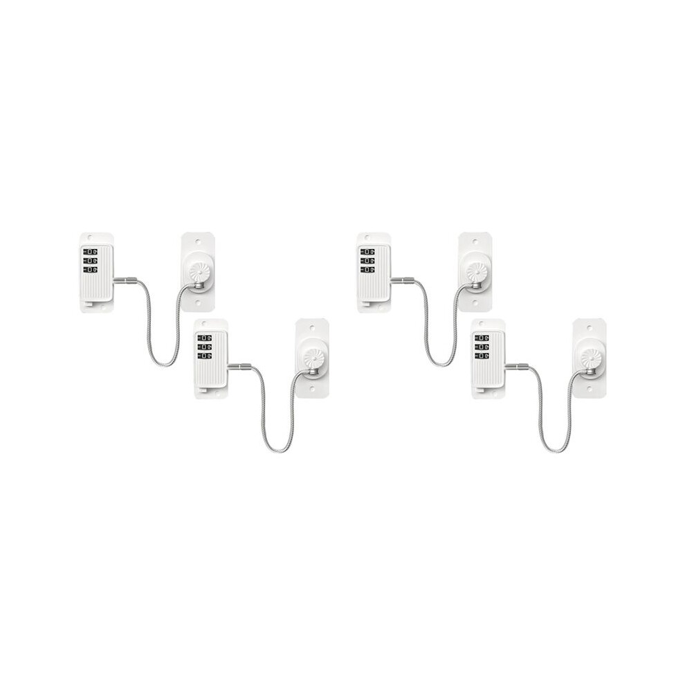 Refrigerator Lock Combination 4 Pack Refrigerator Lock for Children Adhesive Freezer Lock Child Safe Refrigerator Lock