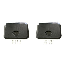2X Trappe D'Accès au Pont et Couvercle de Trappe D'Inspection, Accessoire Étanche pour Bateau RV Rectangulaire avec Serrure