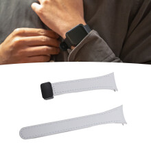 Hellgraues Silikon-Armband für Galaxy Watch 6, 5, 4 mit Überkrempelverschluss