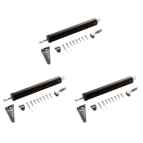 3X Simple Door Closer Silent Pneumatic Hydraulic Buffer Automatic Household Door Closing Brown