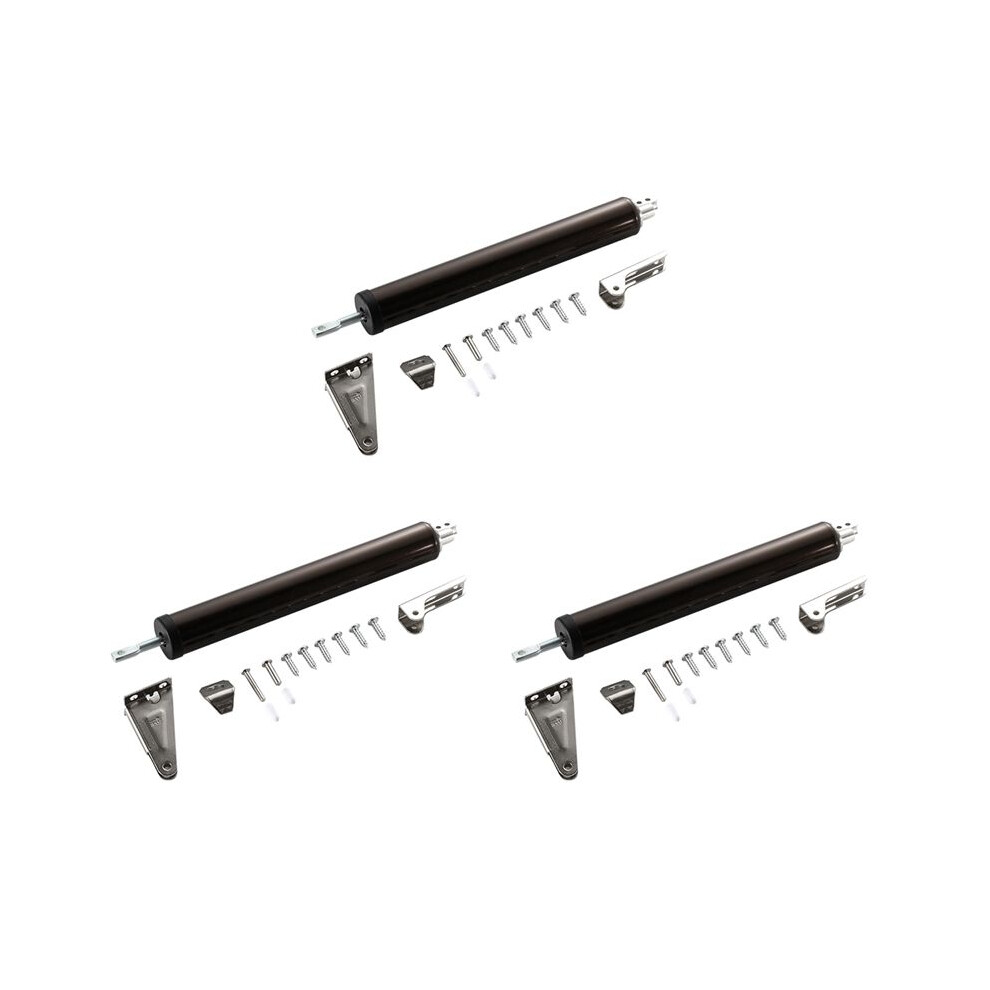3X Simple Door Closer Silent Pneumatic Hydraulic Buffer Automatic Household Door Closing Brown 4713517875479