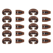 Drawer Slides Guides Plastic 10Pairs with Roller Undermount Drawer Slides Stopper for Dresser Drawer Replacement Parts