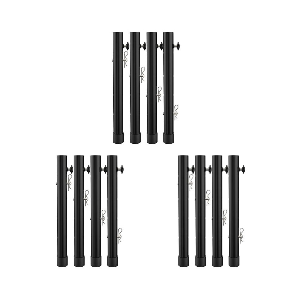 Table Leg Extenders For Folding Tables Straight/Bent Leg, Folding Table Leg Extensions, Heights Adjustable Risers 12Pcs 6031542887587