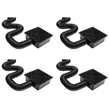 4X Catch Basin Downspout Flexible Extension Storm Drain Catch Basin Drainage System Drain Adapter