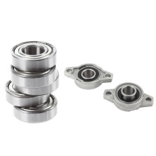 5 Pcs 6002Z Shielded Metal Bearings Silver & 2 Pcs KFL002 FL002 Self Aligning Pillow Block Flange Bearing 15mm