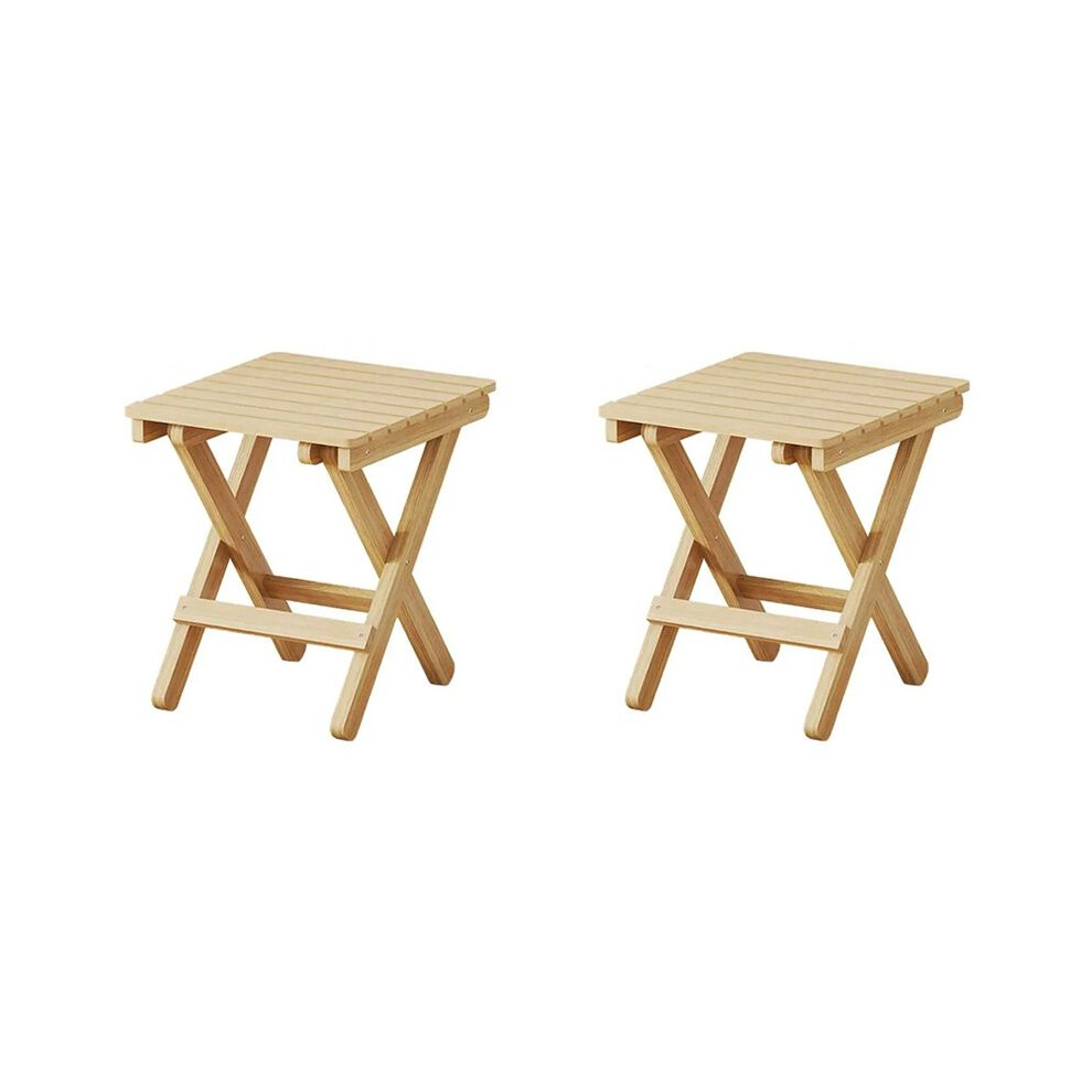 Wella Elements 2X Small Folding Stool Portable Wooden Stool Chair Lightweights Fold- Step Stool Folding Foot Rest 28X36x29cm