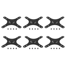 6X Portable Monitor Mounting Bracket Plate VESA 1/4 Inch Screw Hole to 100x100mm 75x75mm, M4 Screw Set Wall Mount Holder