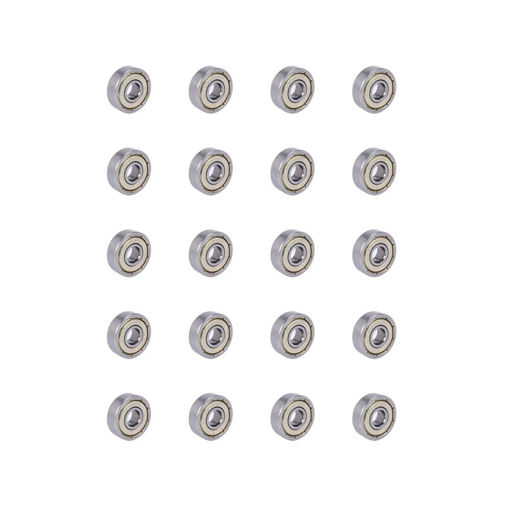 20X 626Z Double Sealed Bearings 6X19x6mm Carbon Steel Silver 4711397527419