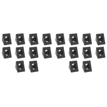 90-Grad-Winkelhalterungsanschluss für CNC- und 3D-Drucker, DIY-V-Nut, Schwarze Ecke für 2020-Aluminiumprofil, 20 Stück