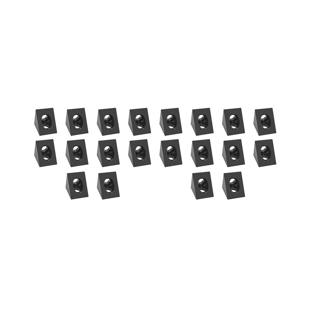 90 Degree Angle Bracket Connector For Cnc & 3D Printer Diy V-Slot Corner For 2020 Aluminum Profile 20Pcs Black 6032301906402