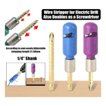 Wire Stripping and Twisting Tool Kit with 6 Sizes,Wire Twister Tool for Drill,Wire Stripper for Drill, Perfect Power
