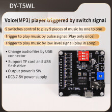 Audio Player Module 5W MP3 Sound Board 9CH Voice Control Memory Card Compatible