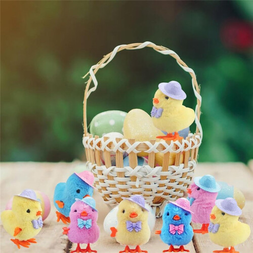 4Pack Easter Jumping Wind  Plush Toys for Toddlers Kids,Hopping for Easter Rooster 2