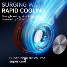 Portable Neck Fan,Bladeless Fan,USB Rechargeable Wearable Cooling Personal Fan,5 Speeds Adjustable Strong Wind Fan White