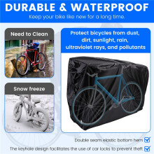 Bicycle Cover Waterproof Outdoor Bicycle Storage Anti-UV Cold Weather Rain Snow Wind Proof Tarp Tent Shed Dust Dirt XL