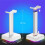Headphone Bracket Display Rack RGB Backlight  Mounted Stand Holder Desktop Organizer Vertical Bracket Hanger,White 6