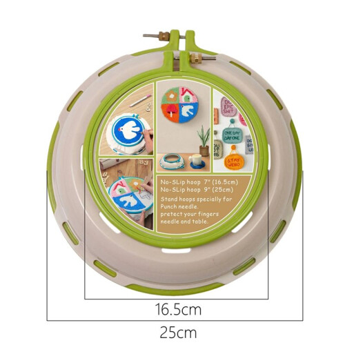 Round Embroidery Pot Double Layer ABS Plastic Embroidery Frame DIY Accessories Embroidery Hoops Bule 1