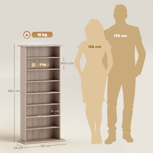 Homcom HOMCOM CD Storage Unit DVD Tower Blu-ray Storage Shelf for Living Room 1