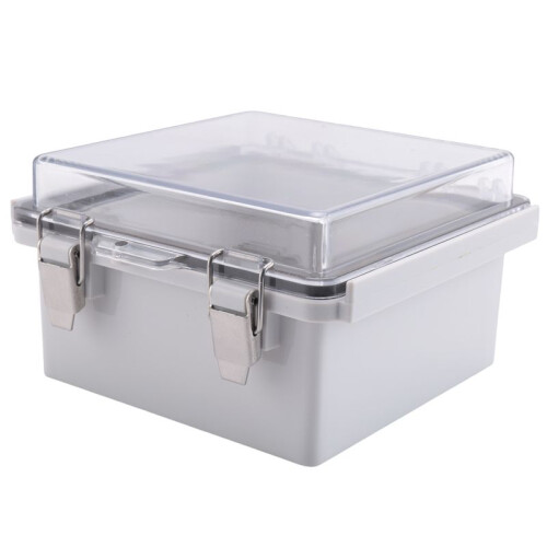 Waterproof Outdoor Project ABS Plastic Junction Box  Dustproof Enclosure with Hinged Cover, Mounting Plate 2