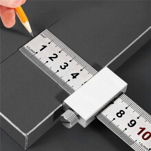 Metal Carpenter Carpentry Square Woodworking Tools Carpentry Steel Ruler Positioning Limit Block Measuring 200mm