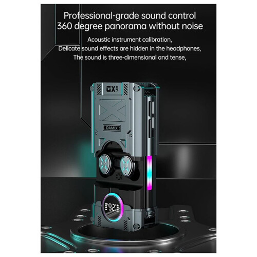 New DX-07 TWS  Headset Noise Reduction Wireless Mechanical Style Headset HD Call Headset with Microphone 1
