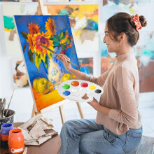 Palette di Colori - Confezione da 24 Tavolozze di Colori, Vassoio per Tavolozze di Colori per Bambini e Adulti