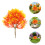 5Pcs Yellow Maple Tree Model Decorations Plastic Wire Craft 9