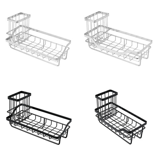 Kitchen Sink Sponge Organizers Stainless Steel-Type B silver 1