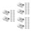 60Pcs Silver Blind Wall Brackets Ceiling Mount for Home Use 6