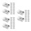 60Pcs Silver Blind Wall Brackets Ceiling Mount for Home Use 7