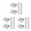 60Pcs Silver Blind Wall Brackets Ceiling Mount for Home Use 10