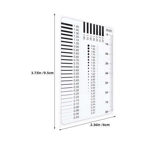 2Pcs Para Medir Fissuras Plástica Transparente Alta 2