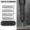 Ergonomic Handle Cordless Electric Screwdriver USB C-bare metal 6
