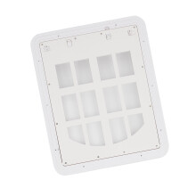 Haustier-Fliegengittertür-Set, Größe L, Weiß, bissfest